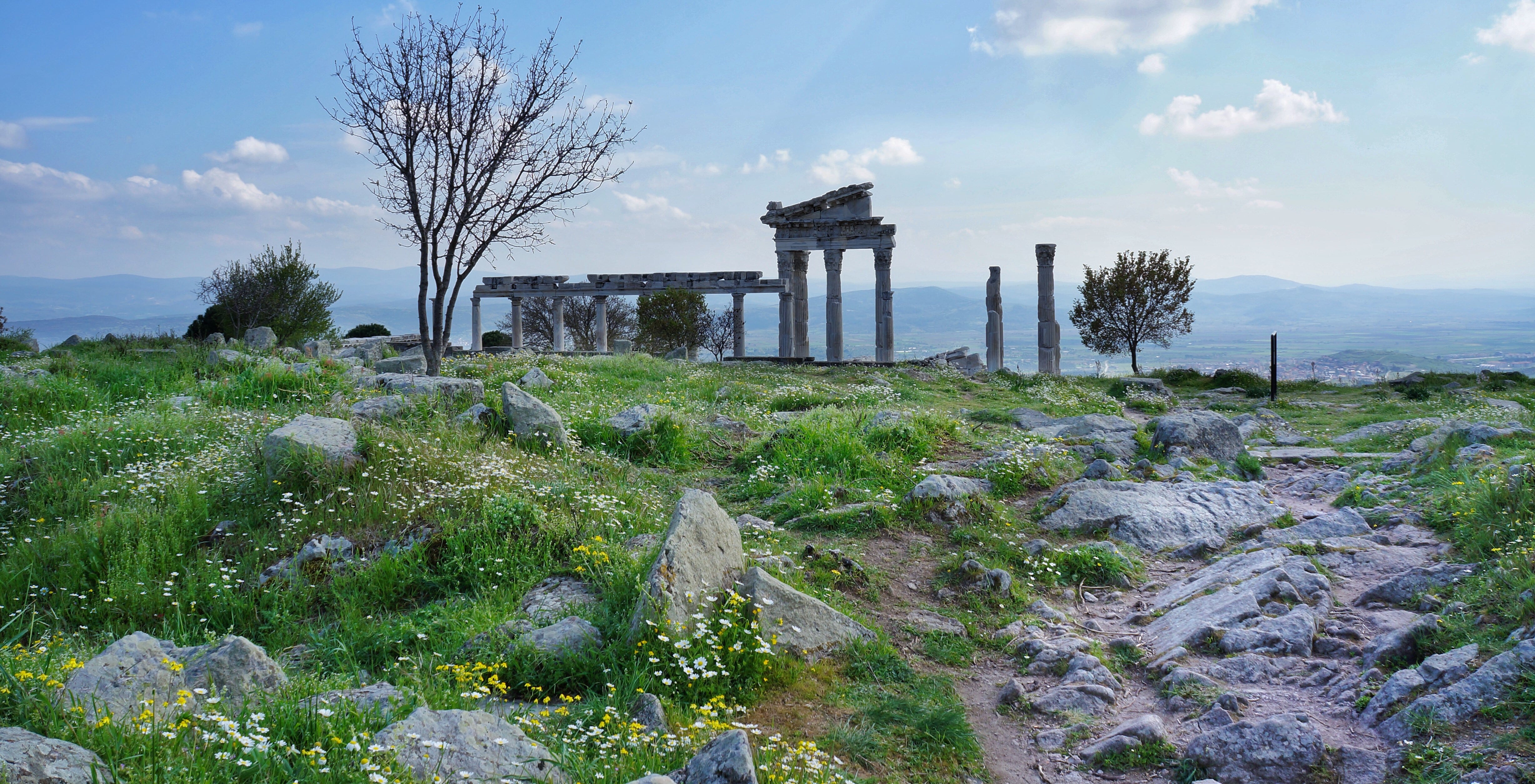 rozvaliny chrámu v Pergamu