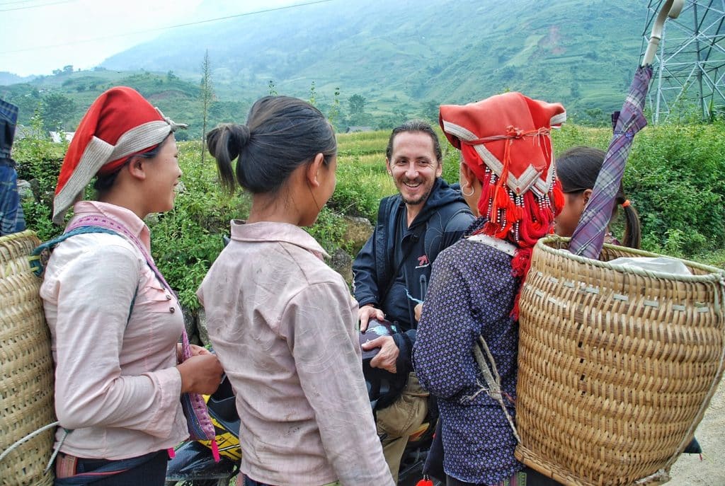 horské kmeny rudý Hmongů poblíž města Sapa v severní části Vietnamu